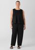 Stretch Jersey Knit Jewel Neck Tank