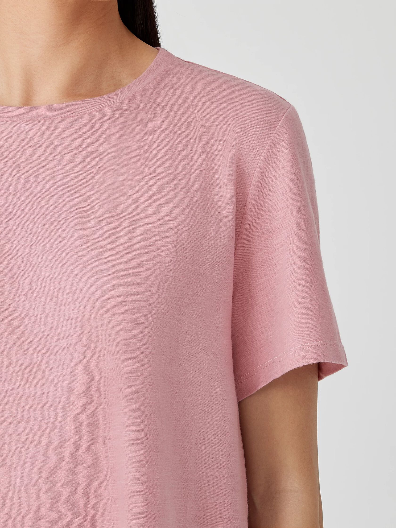 Organic Cotton Slub Tee EILEEN FISHER