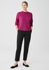 Fine Jersey Column-Sleeve Top