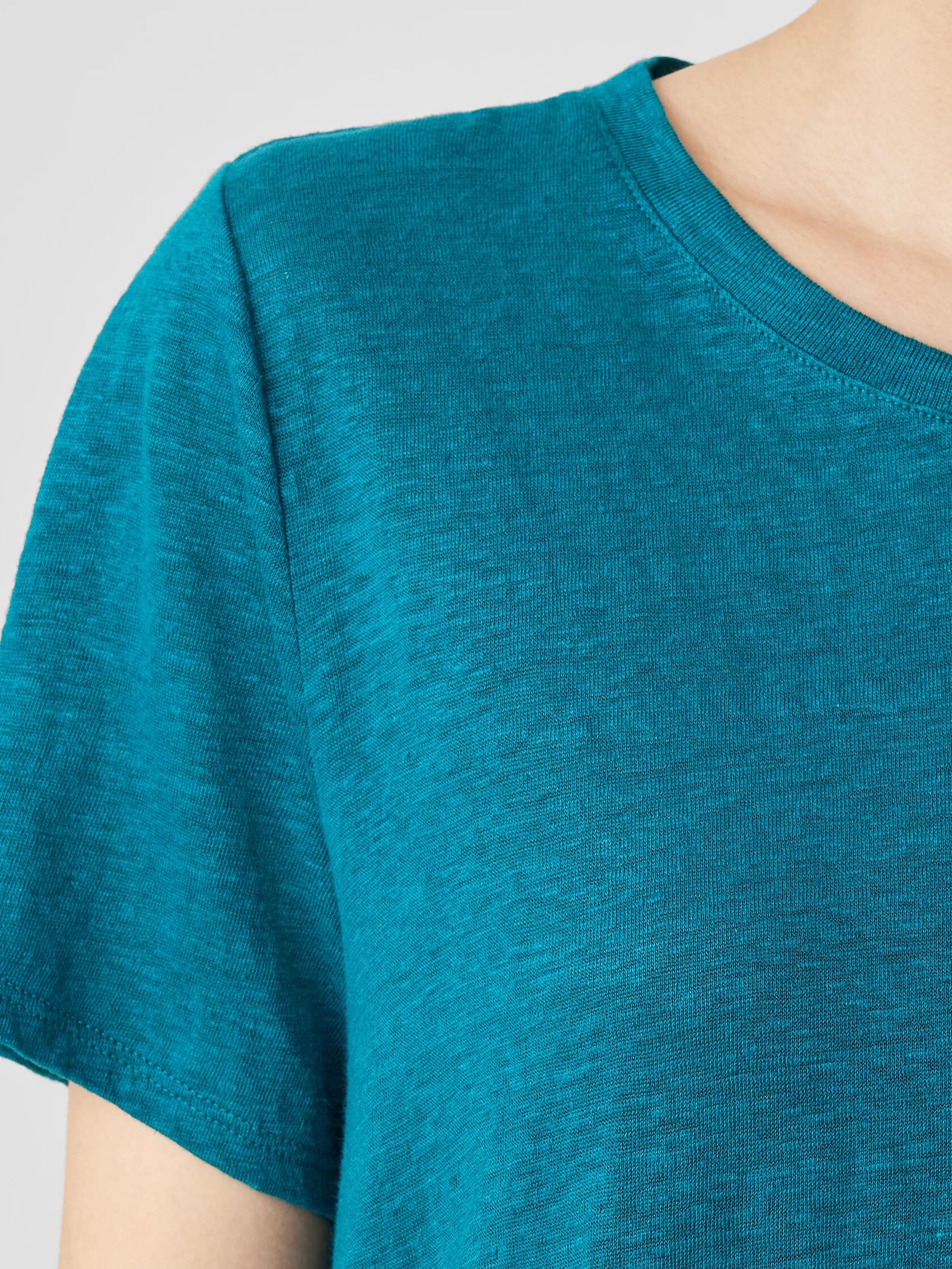 Organic Linen Jersey Crew Neck Tee