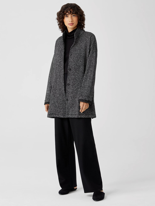 Organic Cotton Terry Stand Collar Jacket | EILEEN FISHER