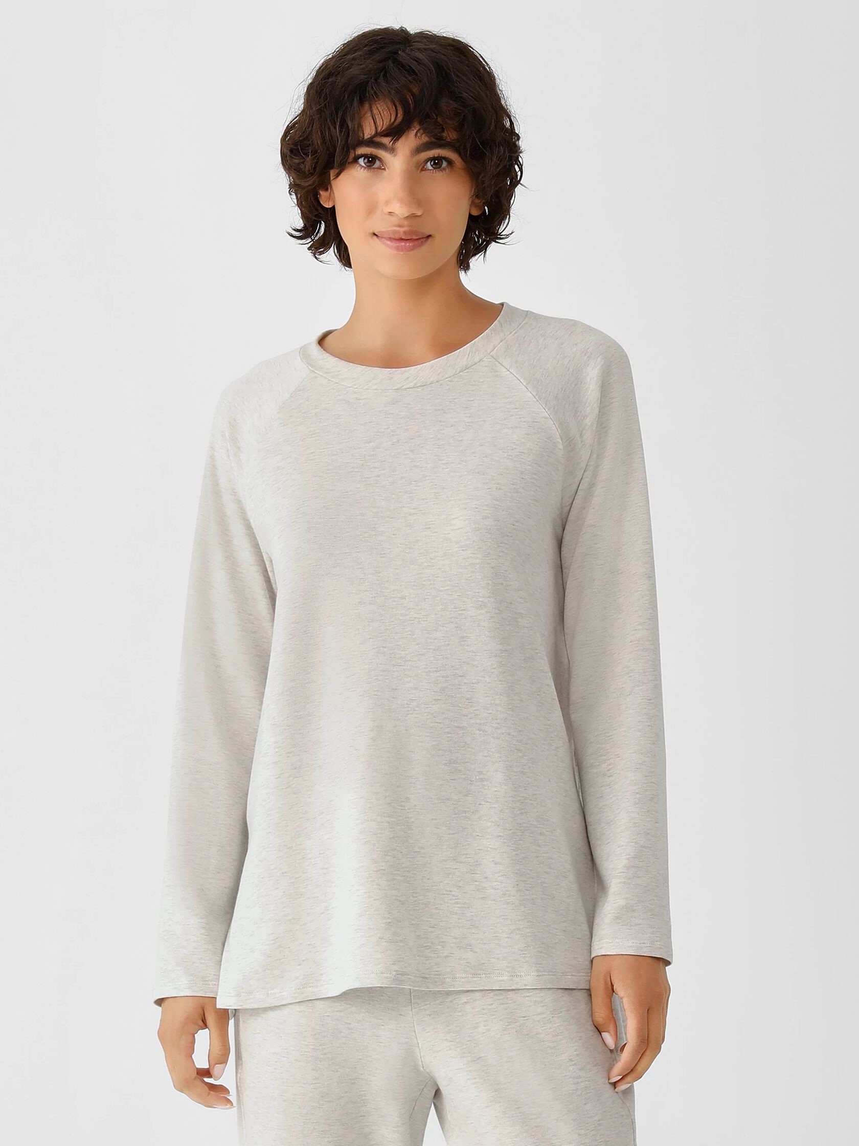 Cozy Brushed Terry Raglan-Sleeve Top