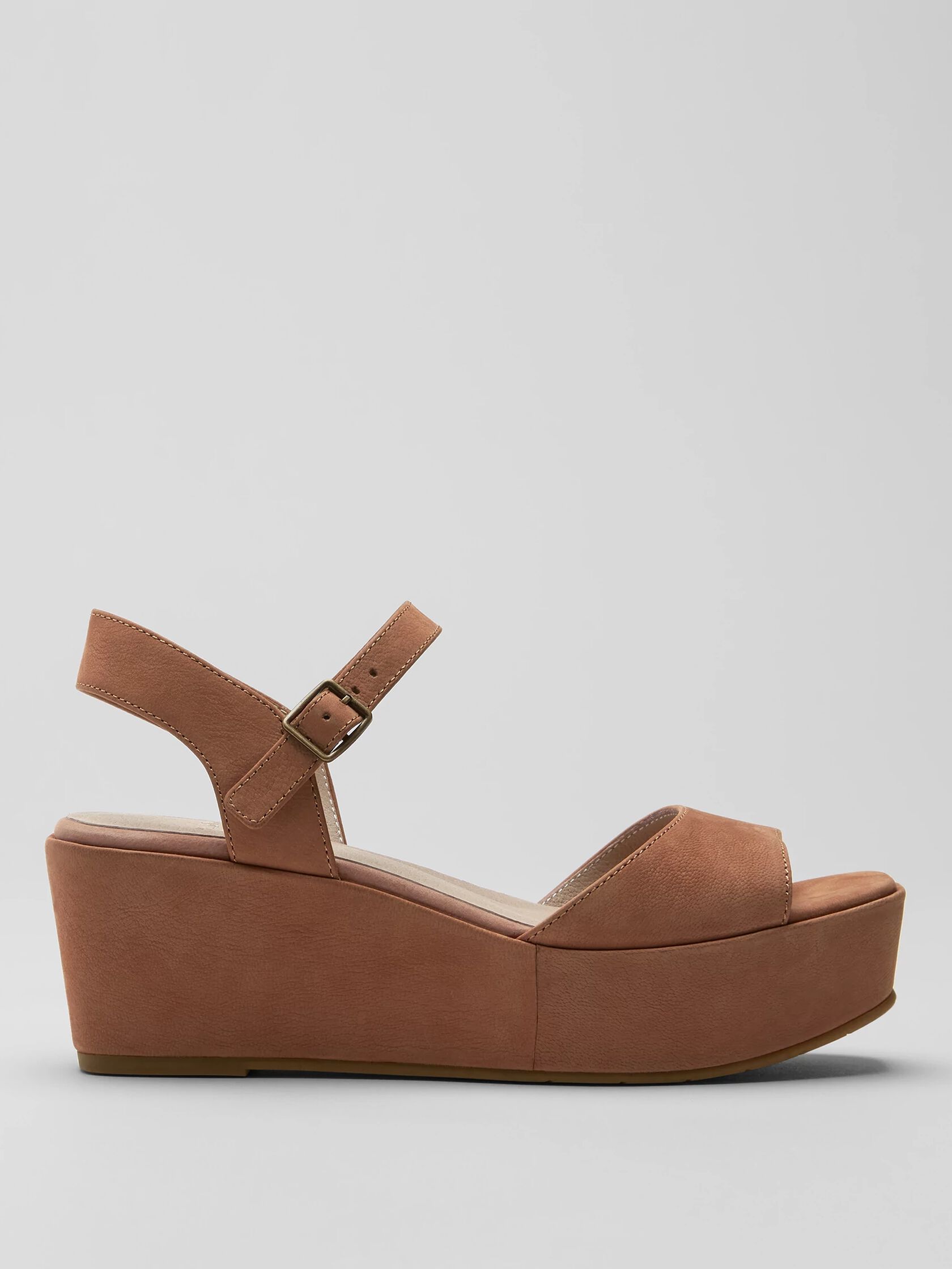 Mime Tumbled Nubuck Platform Sandal