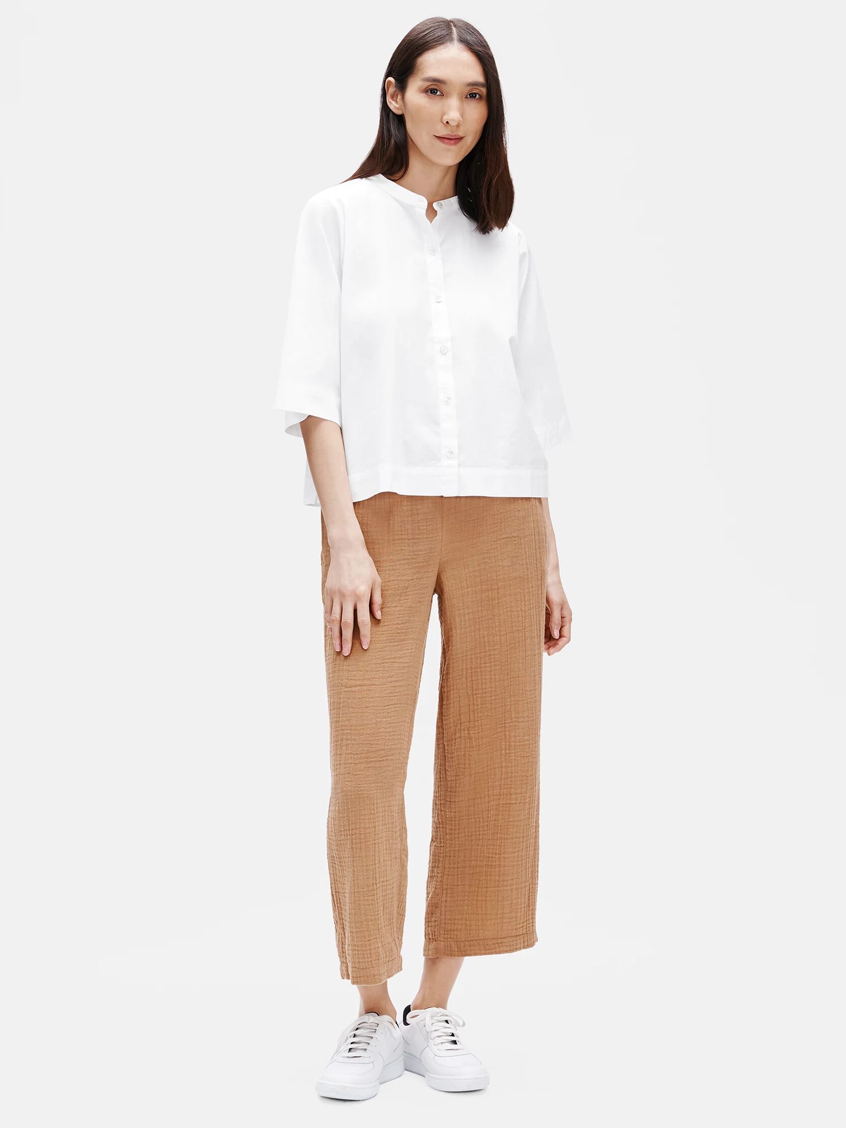 Organic Cotton Elbow-Sleeve Shirt