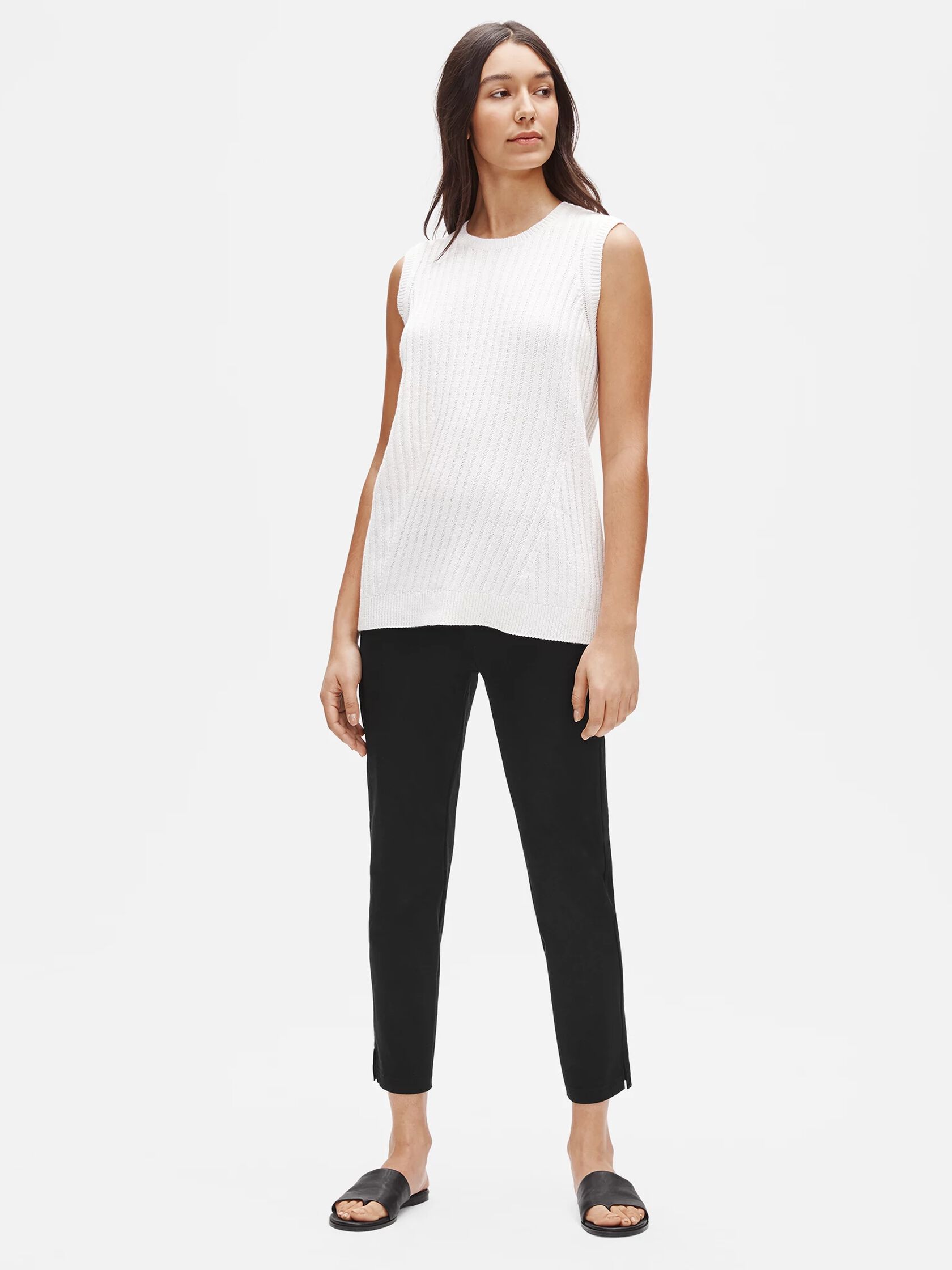 Organic Cotton Slim Ankle Pant | EILEEN FISHER