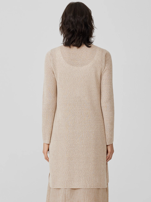 Organic Linen Melange Long Cardigan