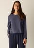 Striped Cozy Brushed Terry Box-Top