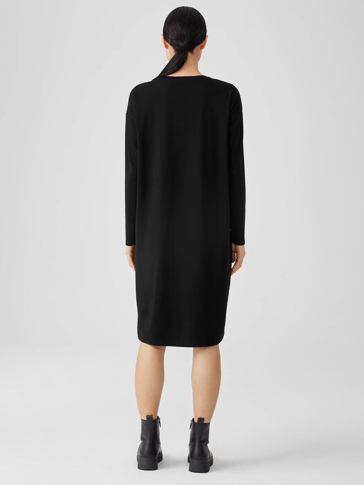 Stretch Jersey Knit Crew Neck Dress | EILEEN FISHER Stretch Jersey Knit Crew Neck Dress | EILEEN FISHER