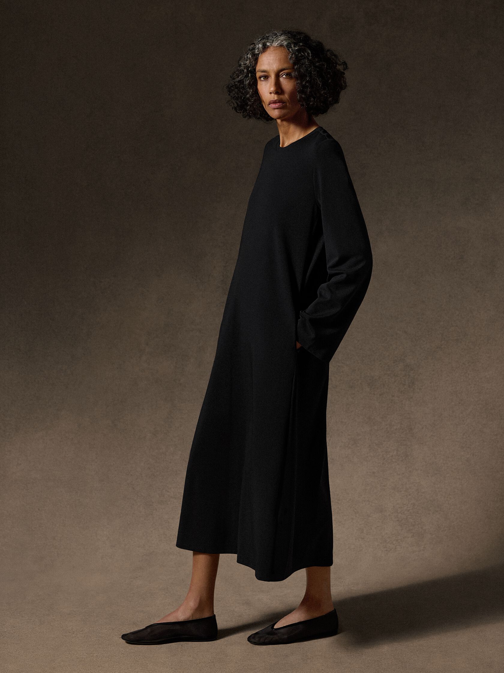 Extra-Fine Ponte Crew Neck Dress
