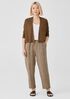 Organic Linen Cotton Airy Tuck Cropped Cardigan