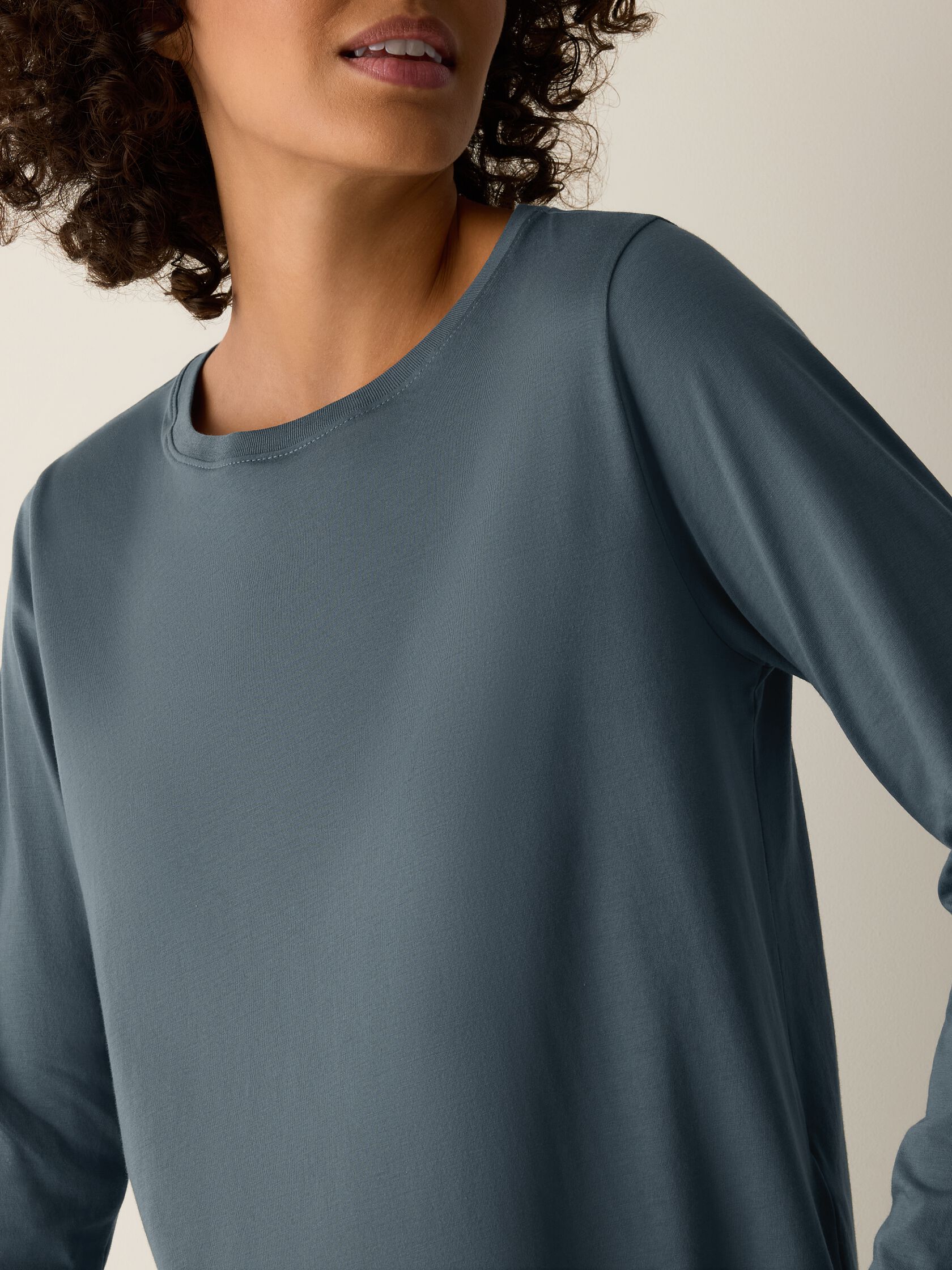 Organic Pima Cotton Jersey Long-Sleeve Tee