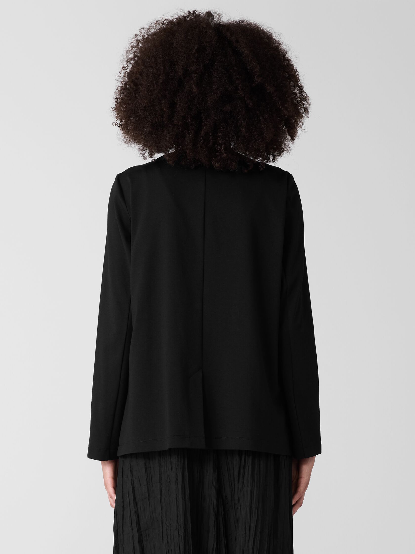 Cotton Blend Ponte V-Neck&nbsp;Blazer
