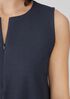 Cotton Blend Ponte Zip-Up Dress