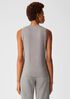 Sueded Cupro Knit Slim Tank