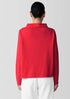 Garment-Dyed Terry Funnel Neck Top