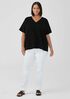 Pima Cotton Stretch Jersey V-Neck Tee