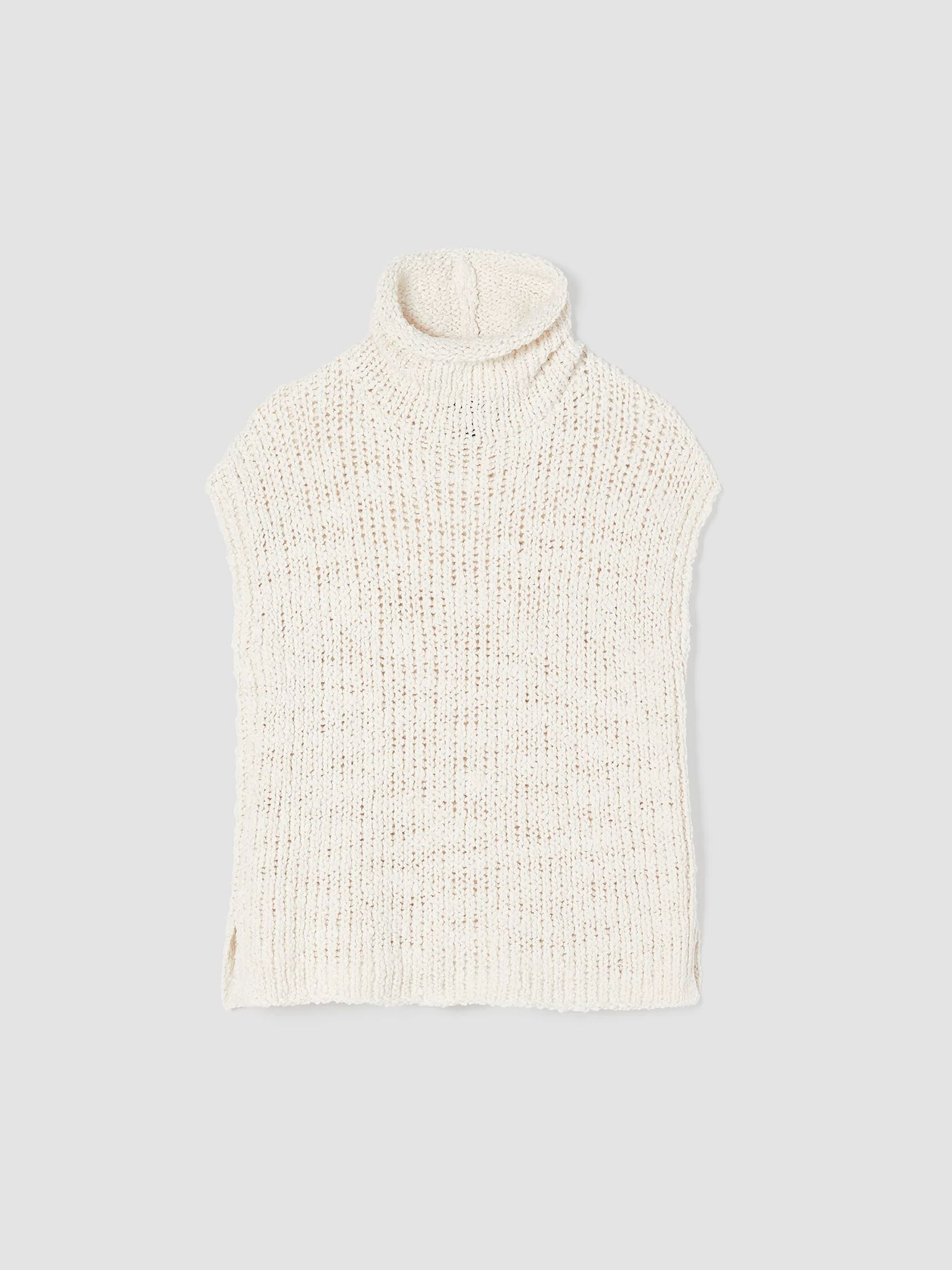 Peruvian Organic Cotton Lofty Slub Turtleneck Top