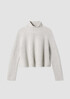 Merino Cropped Turtleneck Top in Regenerative Wool