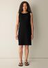 Bubble Jacquard Bateau Neck Dress