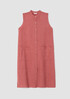 Puckered Organic Linen Sleeveless Dress