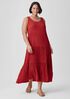 Crushed Silk Tiered Dress