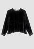 Velvet Round Neck Top