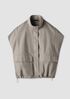 Light Cotton Nylon High Collar Vest