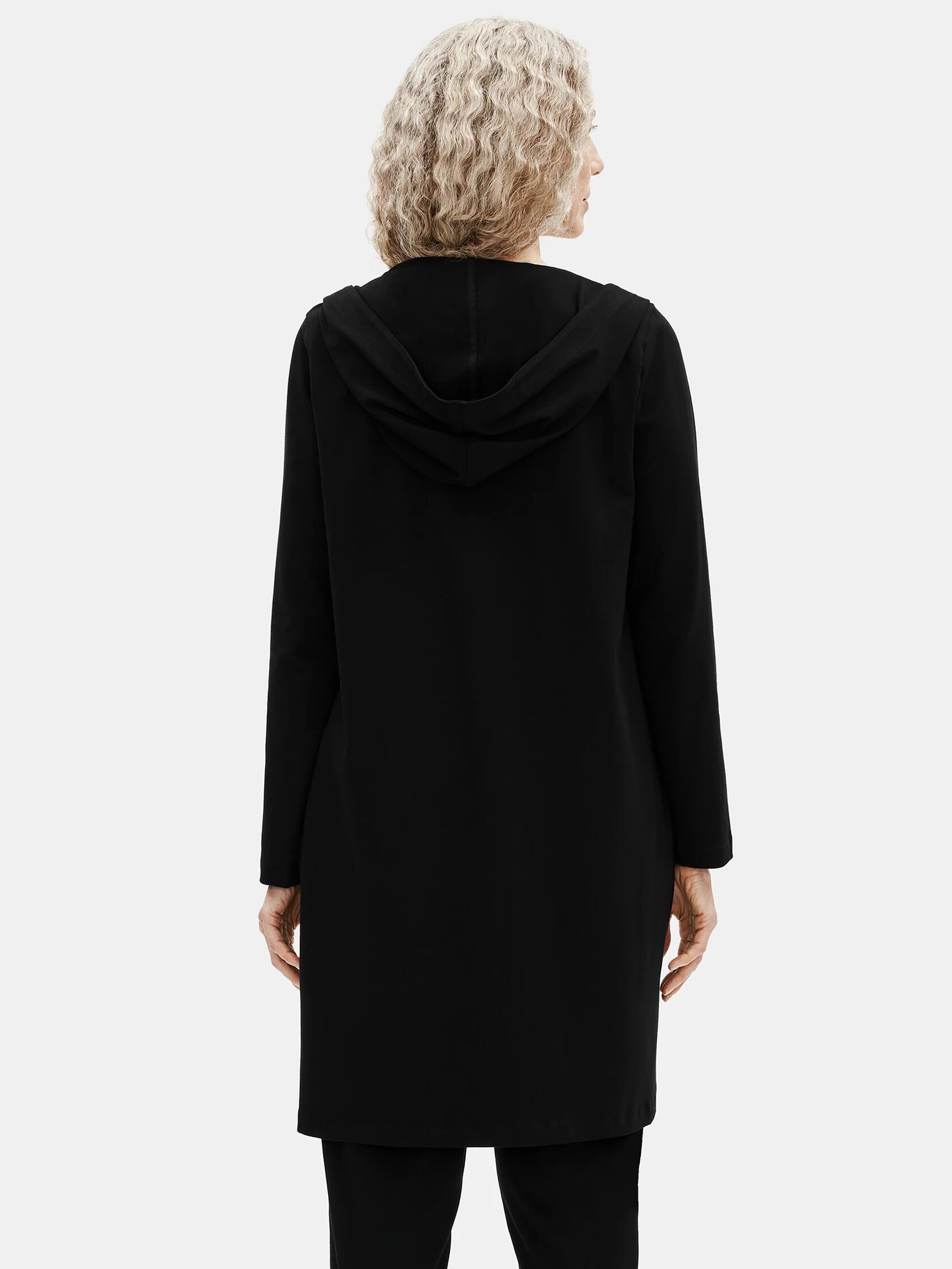 Traceable Organic Cotton Jersey Hooded Wrap Jacket