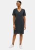 Cotton Stretch Jersey V-Neck Dress