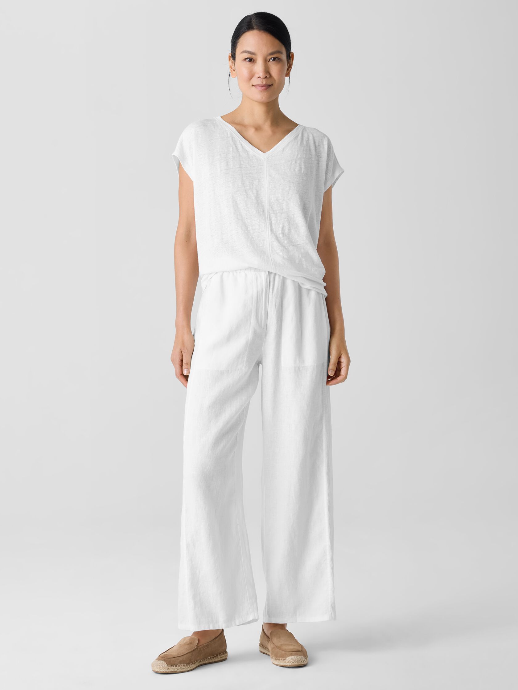 Organic Linen Wide-Leg Trouser Pant