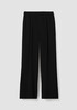 Silk Double Crepe Wide-Leg Pant