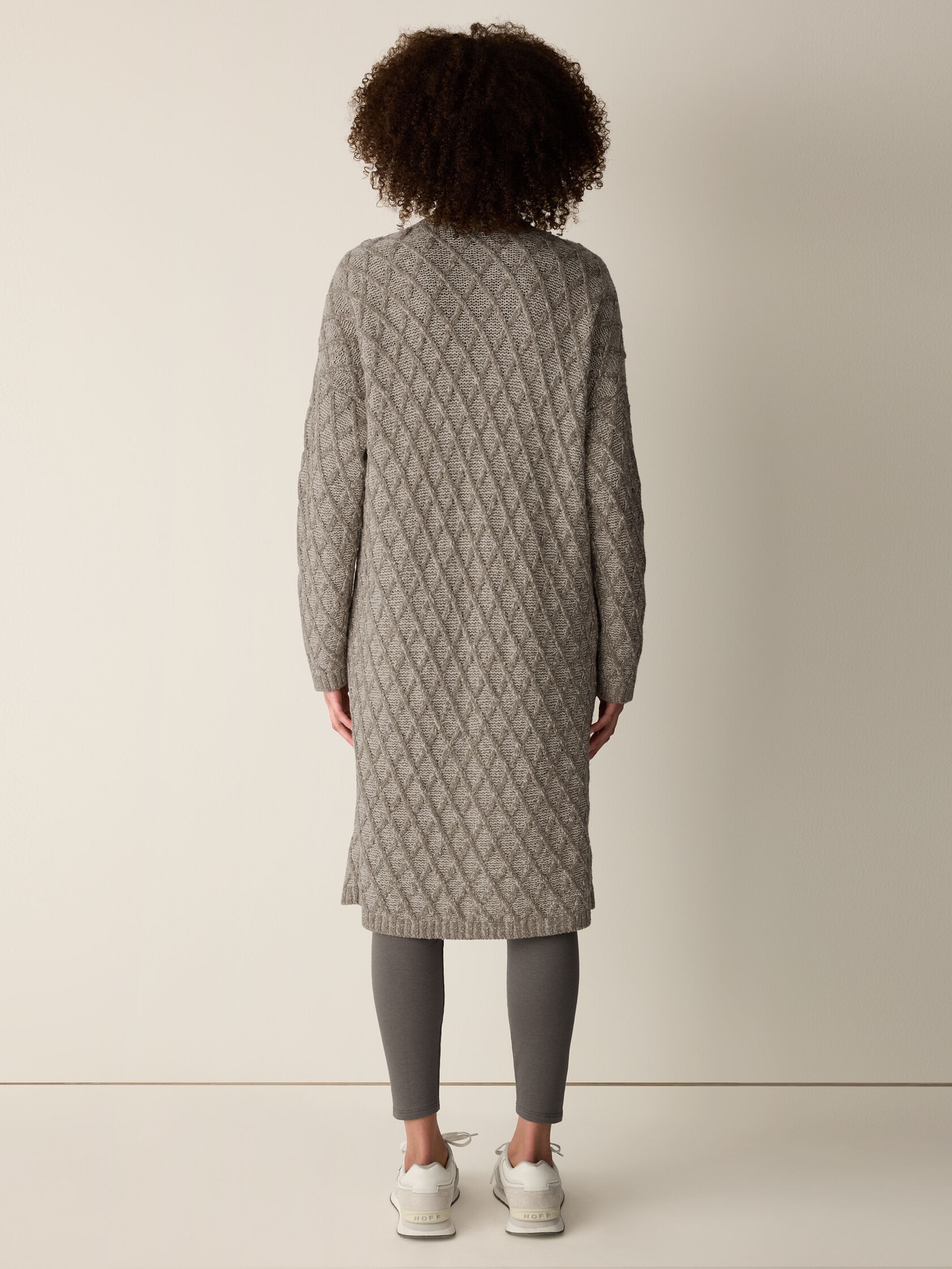Peruvian Cotton Boucle Fluff Long Cardigan