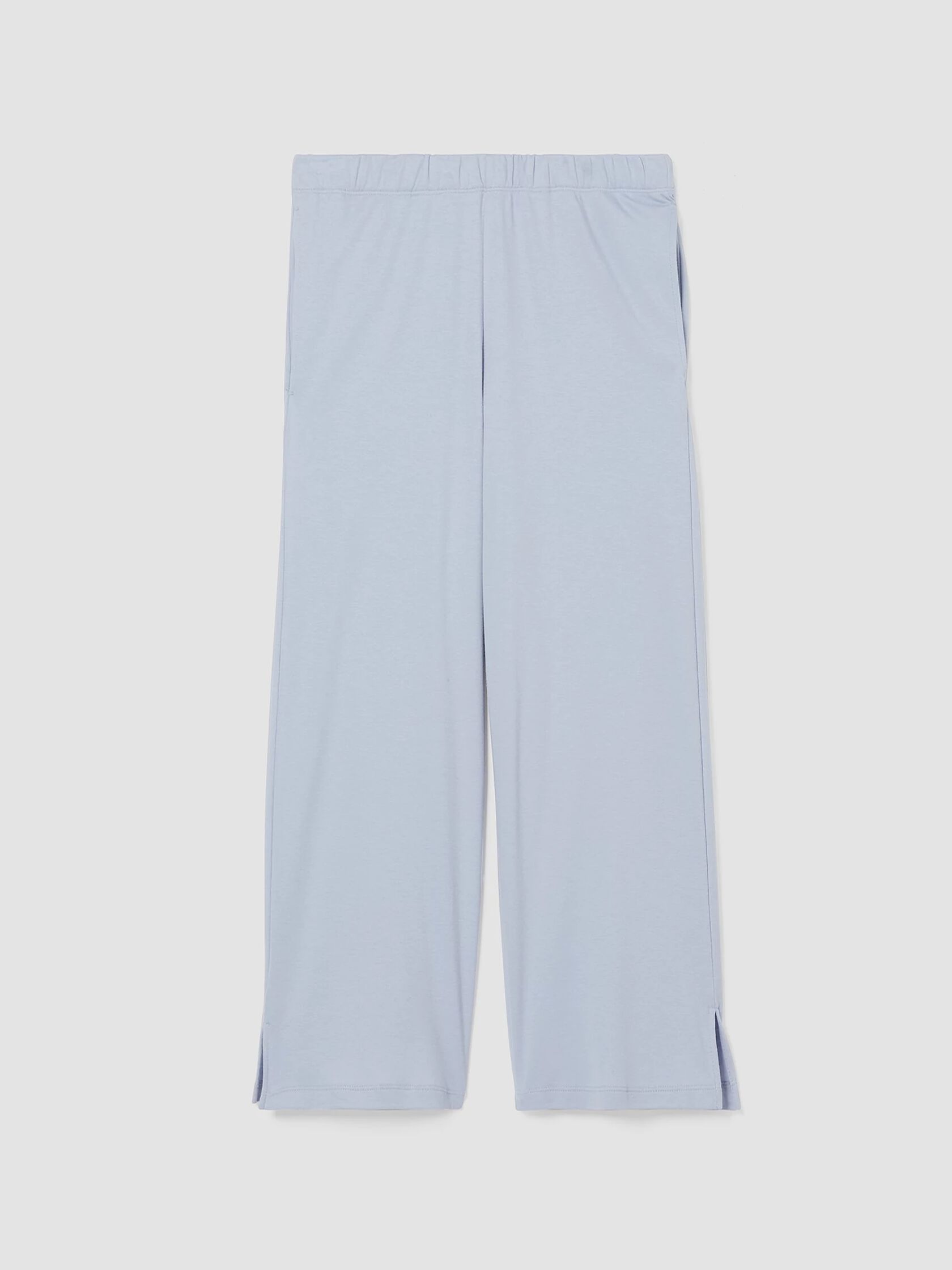 Cozy Organic Cotton Interlock Wide-Leg Pant