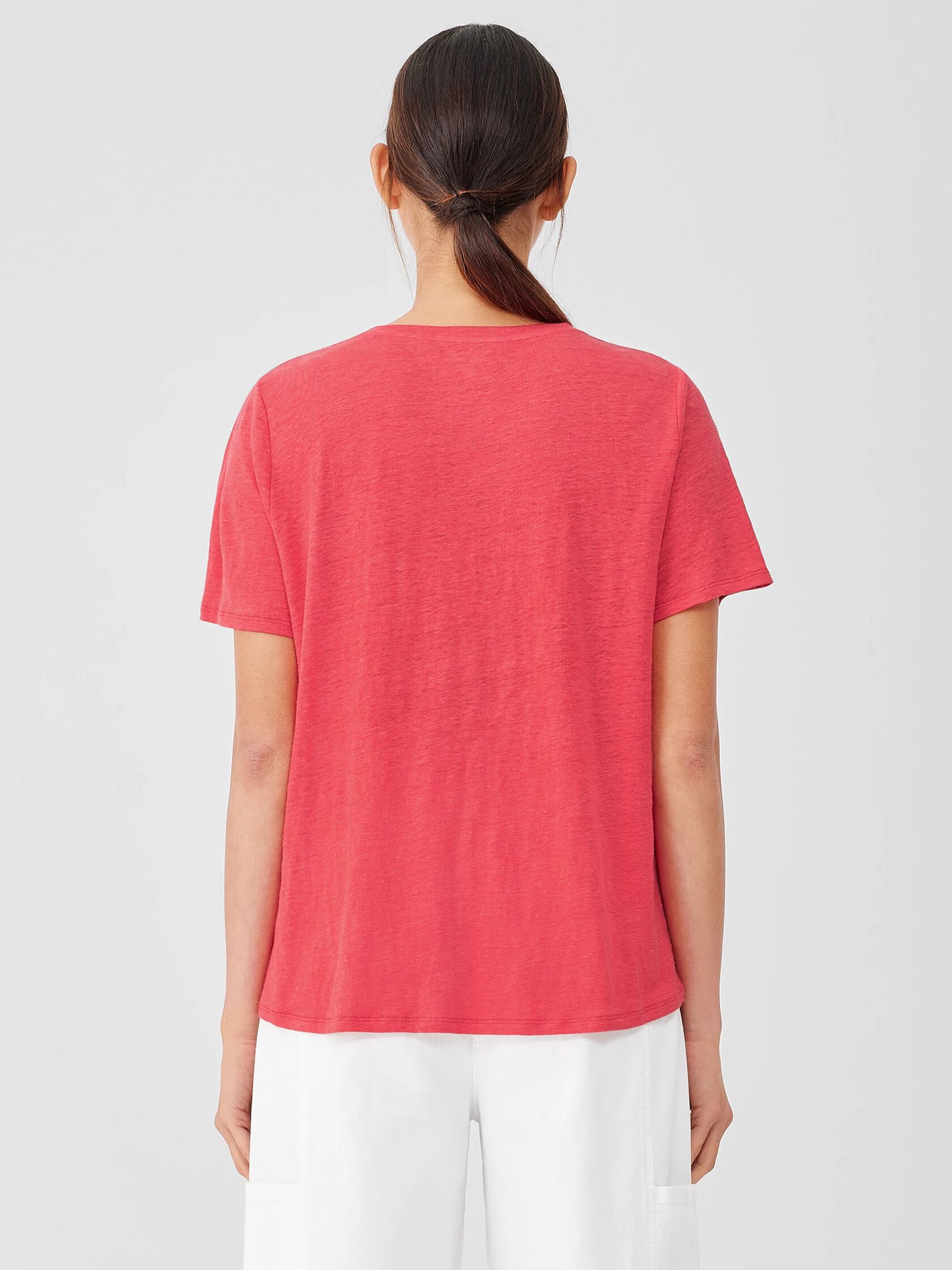 Organic Linen Jersey Crew Neck Tee