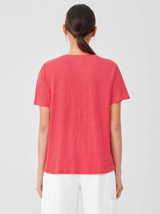 Organic Linen Jersey Crew Neck Tee