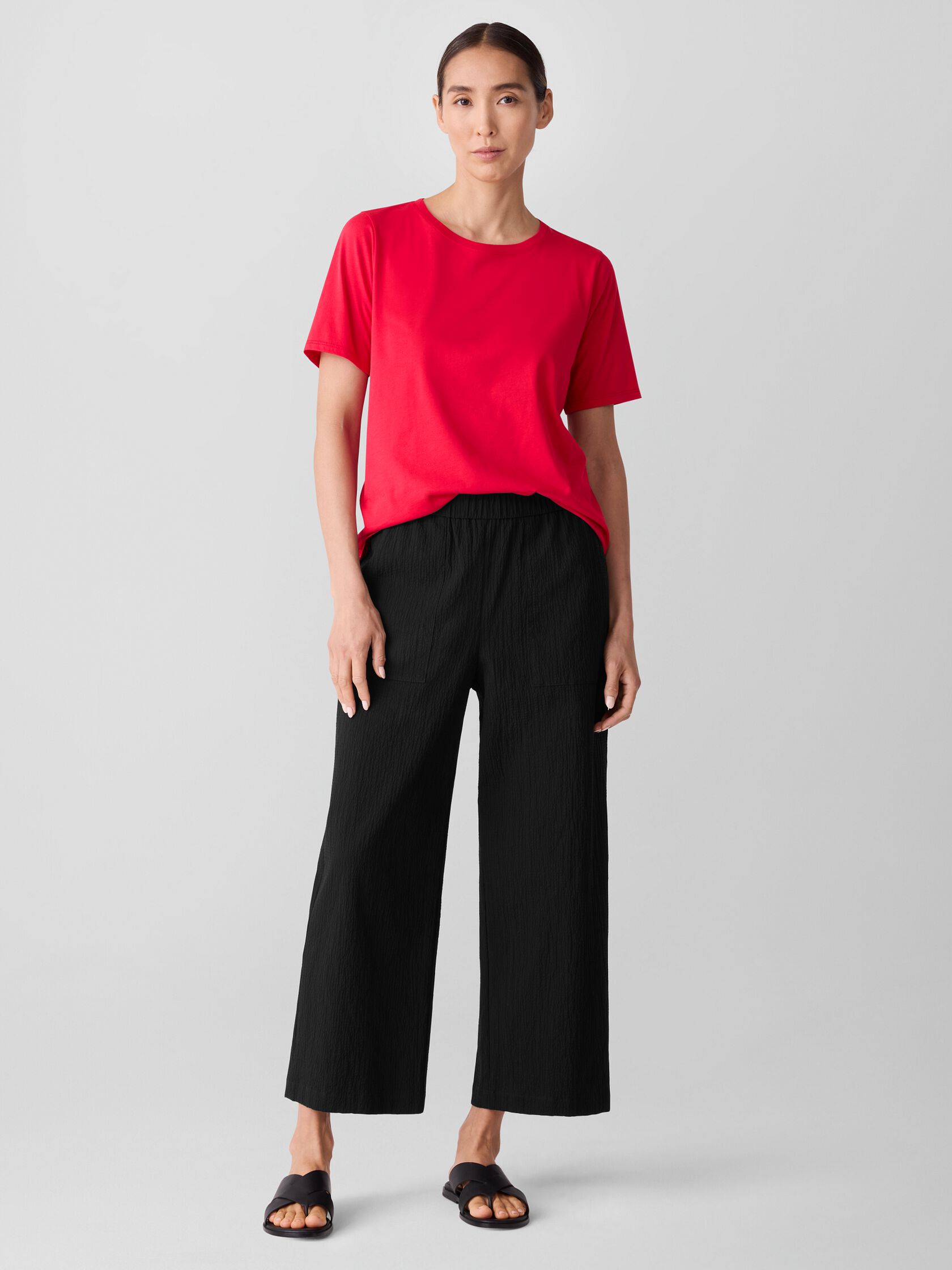 Organic Pima Cotton Jersey Round Neck Tee