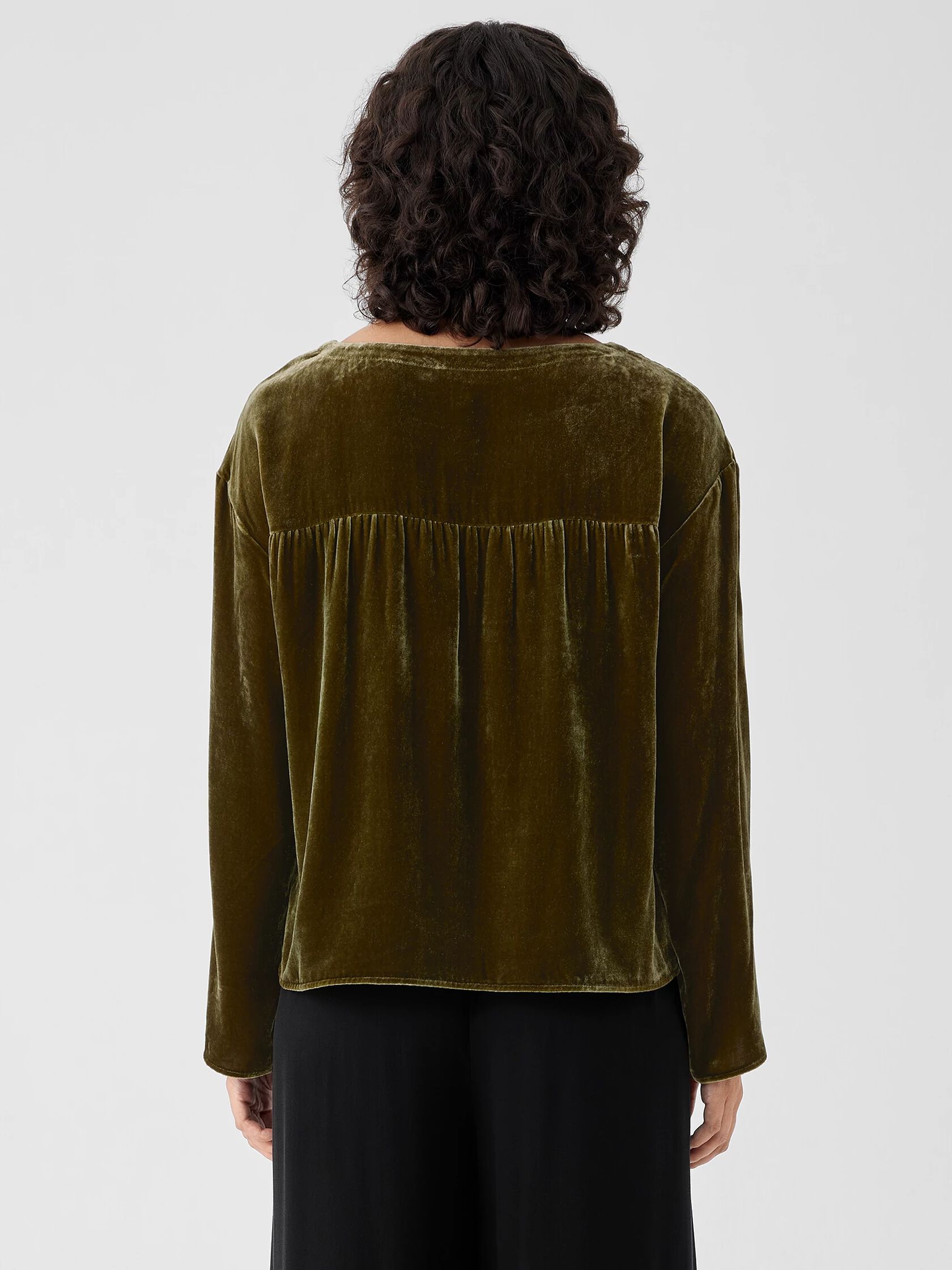 Velvet Ballet Neck Box-Top