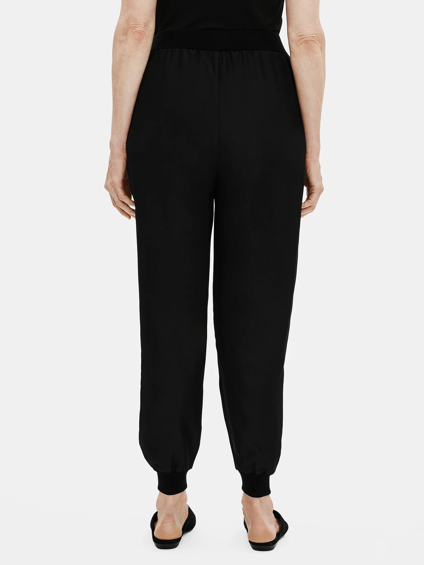 Smooth Silk Slouchy Ankle Pant