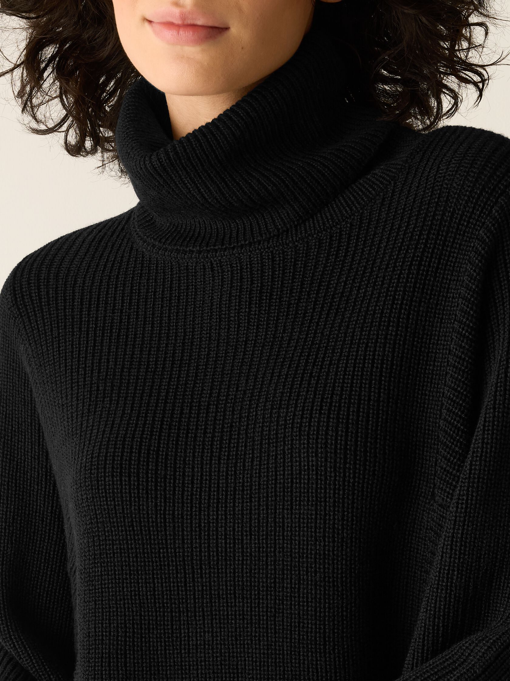 Italian Merino Turtleneck Top in Regenerative Wool