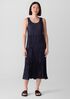 Crushed Silk Tiered Dress
