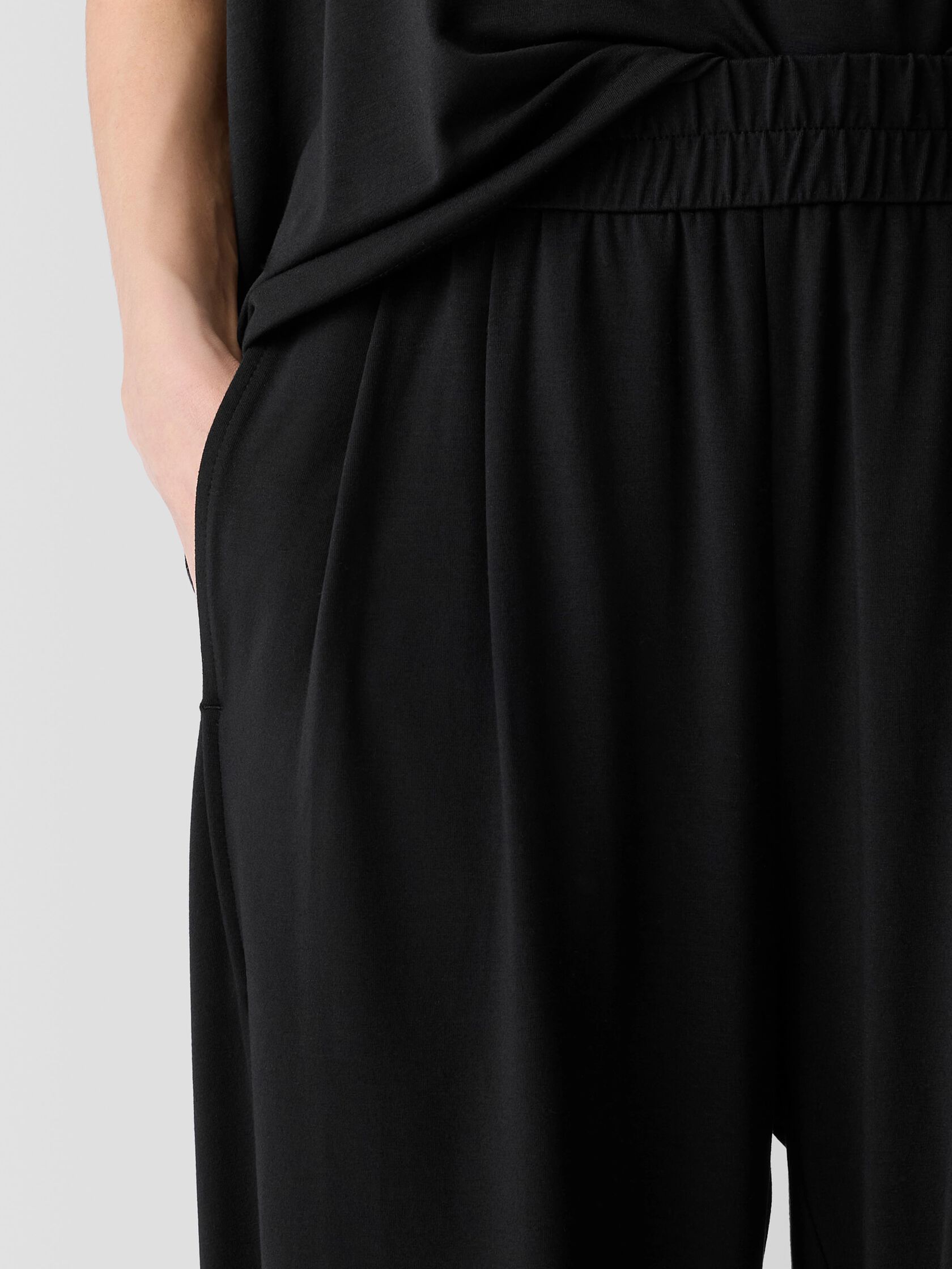 Stretch Jersey Knit Lantern Jogger Pant