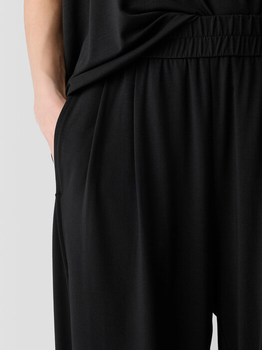 Stretch Jersey Knit Lantern Jogger Pant