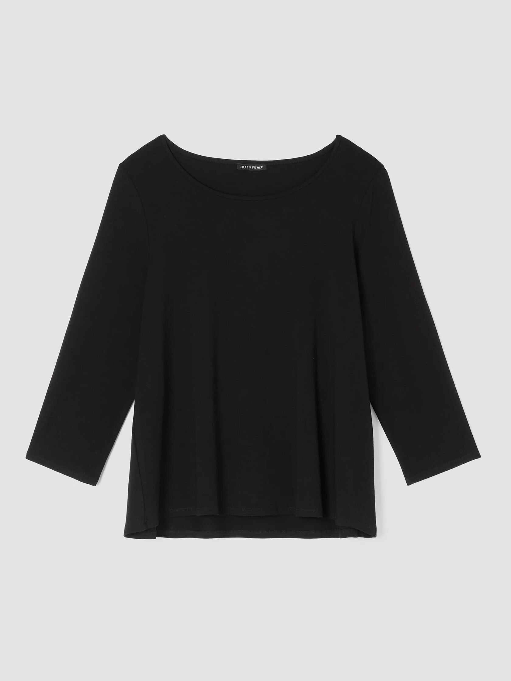 Stretch Jersey Knit Scoop Neck Top