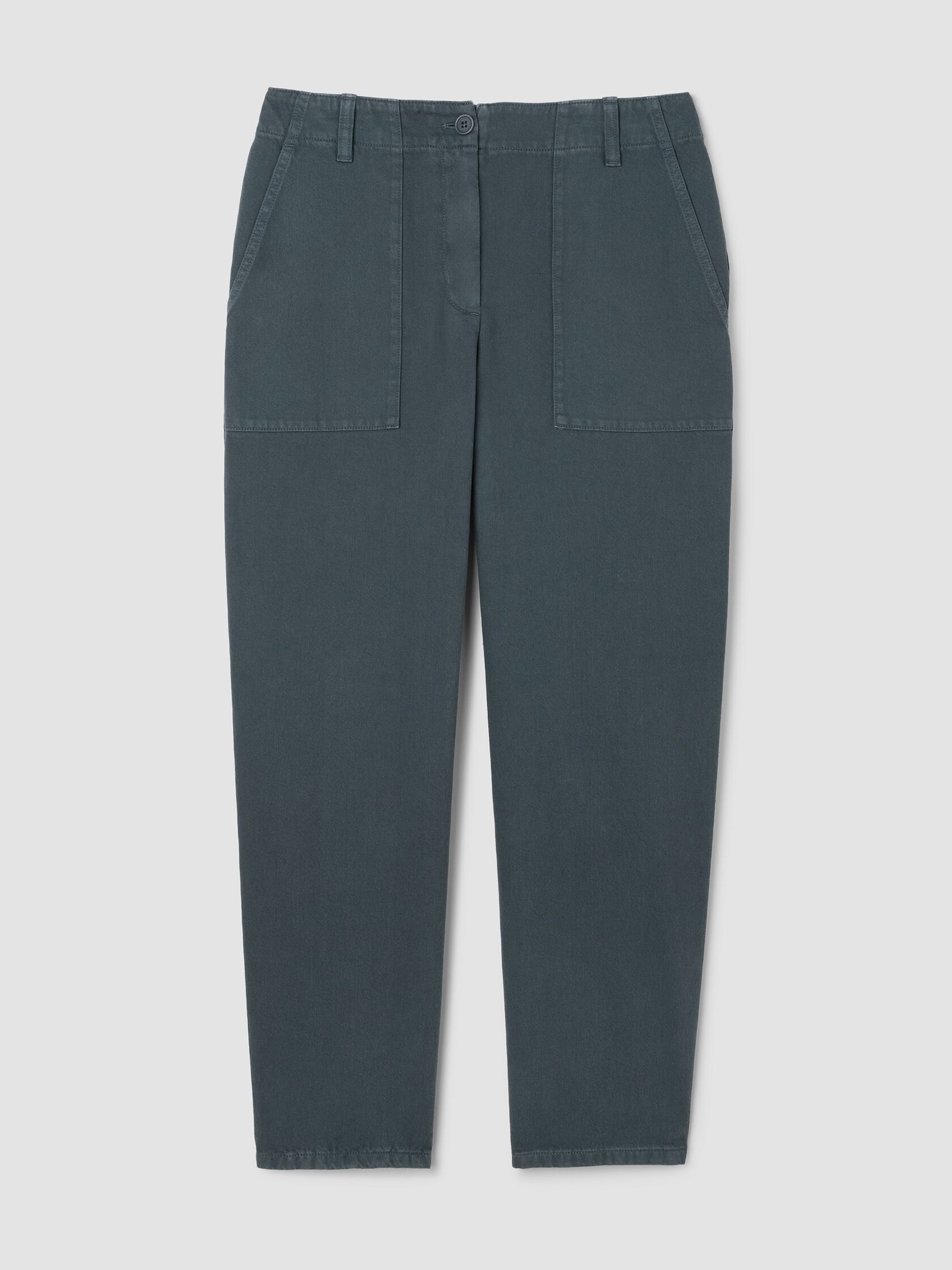 Garment-Dyed Utility Cotton Tapered Pant