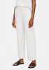 System Silk Georgette Straight Ankle Pant