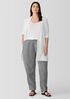 Puckered Organic Linen Tapered Pant