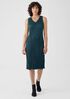 Crushed Cupro V-Neck Dress