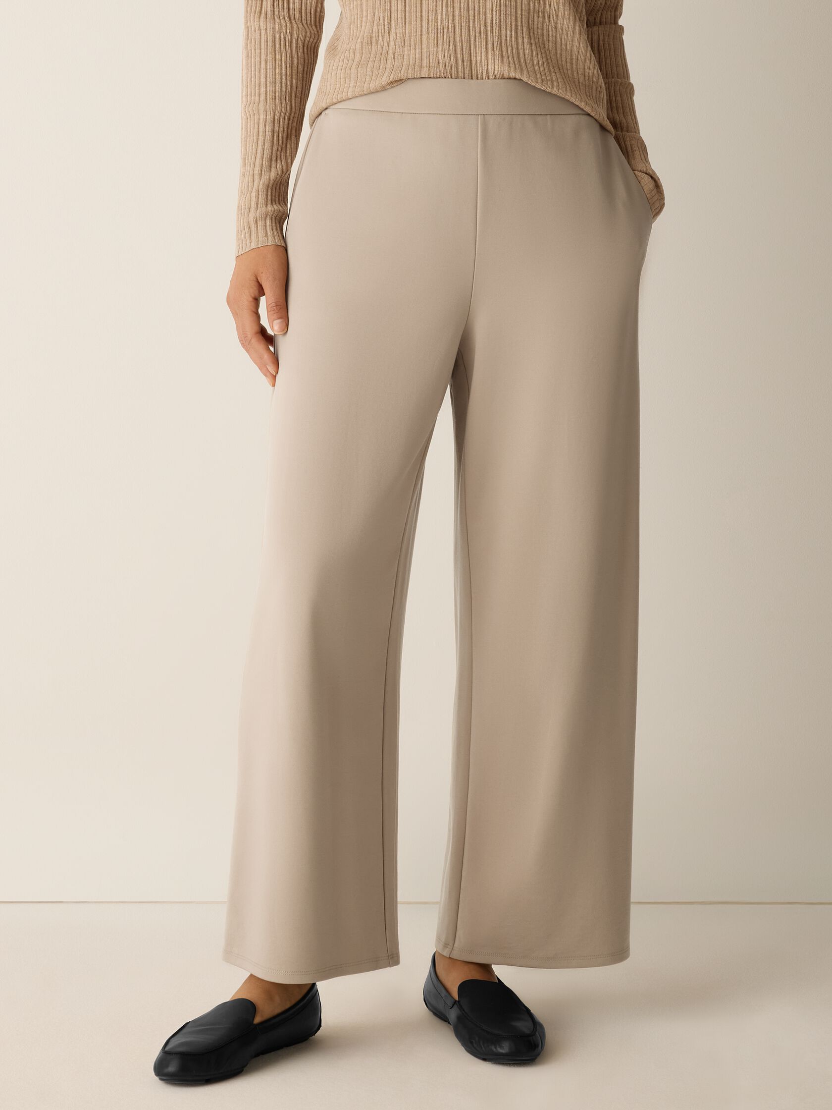 Washable Flex Ponte Wide-Leg Pant