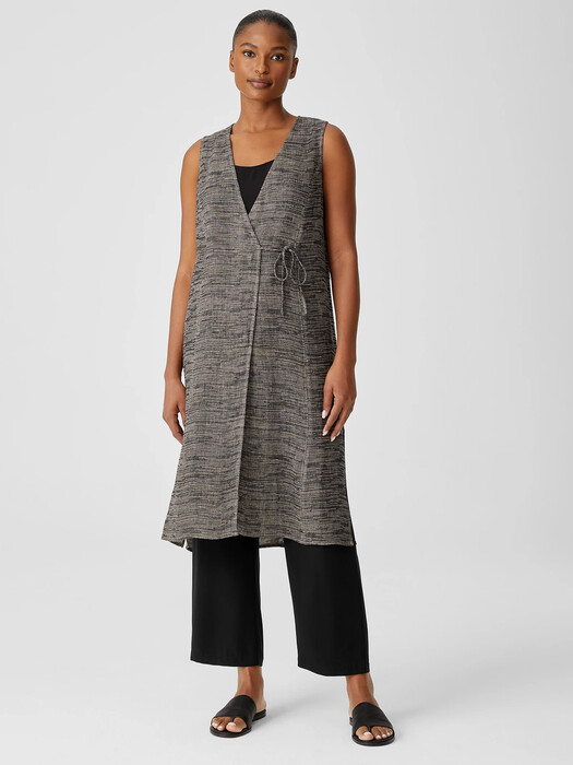 Organic Linen Gauze Strata Wrap Top