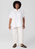 Handkerchief Linen Short-Sleeve Long Shirt